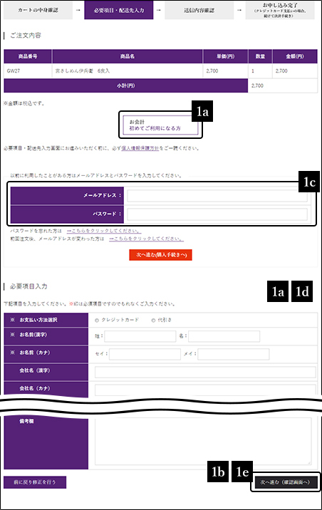 ご購入の手続き