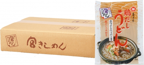 【冬季限定】ご家庭用 鶏だしうどん 13食入 (簡易段ボール箱入り)